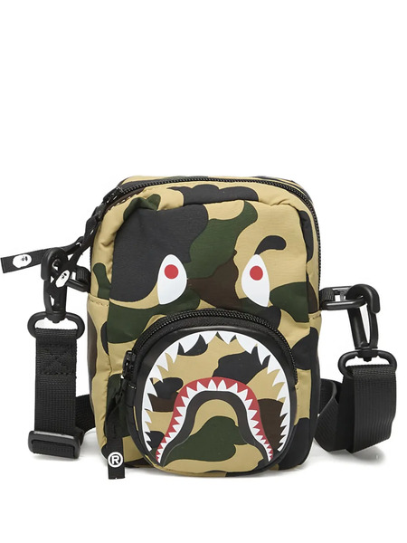  A Bathing Ape® Camo Shark Mini Shoulder Bag - Neutrals 