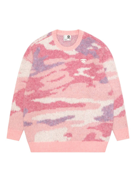  A Bathing Ape® Camouflage Embroidered Sweater - Pink 