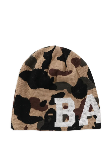  A Bathing Ape® Camouflage-pattern Cotton Beanie Hat - Neutrals 