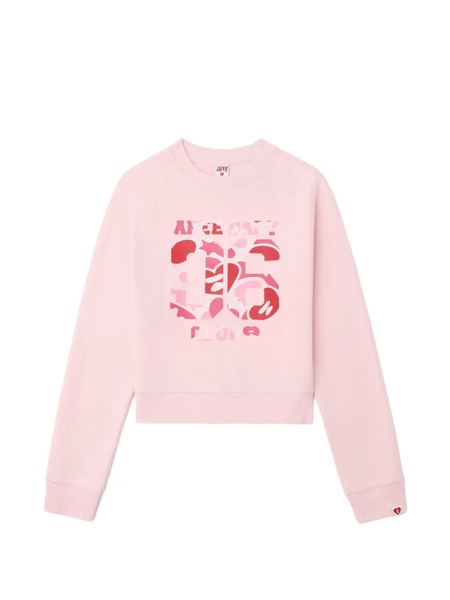  A Bathing Ape® Camouflage-print Crew-neck Sweater - Pink 