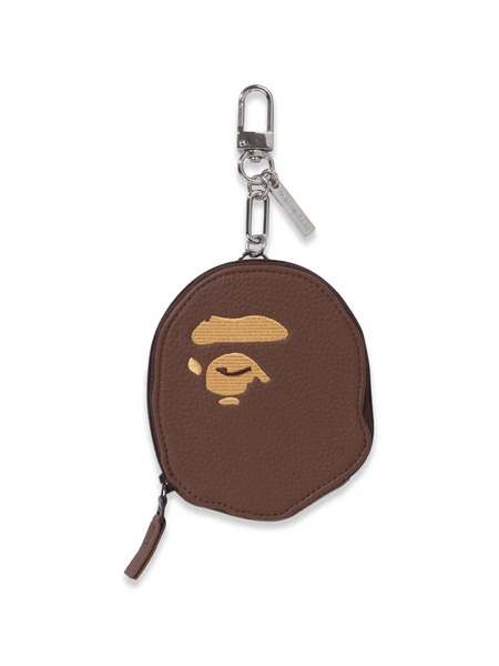  A Bathing Ape® Embroidered Clip Wallet - Brown 