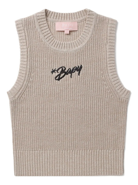  A Bathing Ape® Embroidered Sleeveless Knit Top - Neutrals 