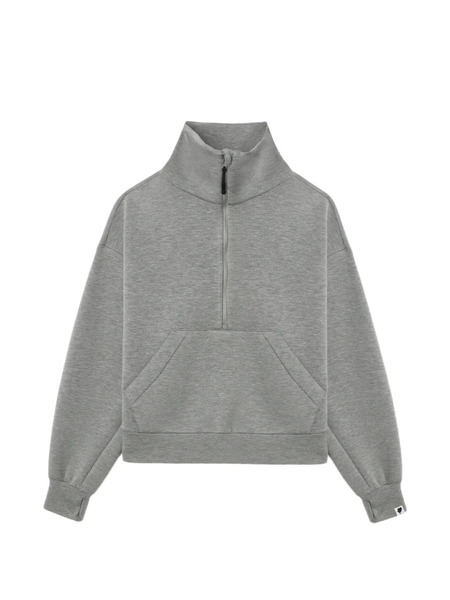  A Bathing Ape® Funnel-neck Half-zip Sweatshirt - Grey 