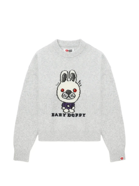  A Bathing Ape® Graphic Knit Jumper - Grey 