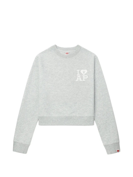  A Bathing Ape® Heart Graphic Sweater - Grey 