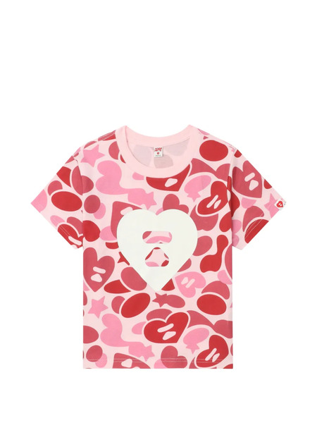  A Bathing Ape® Heart Pattern T-shirt - Pink 