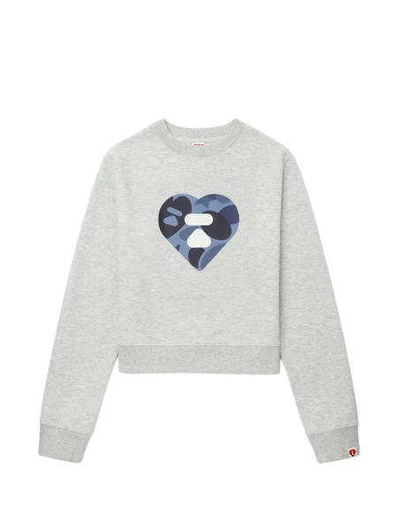  A Bathing Ape® Heart Print Top - Grey 