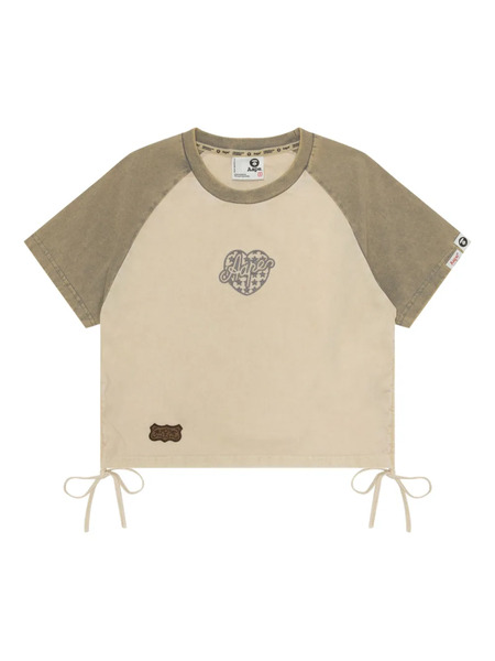  A Bathing Ape® Logo-embroidered T-shirt - Neutrals 