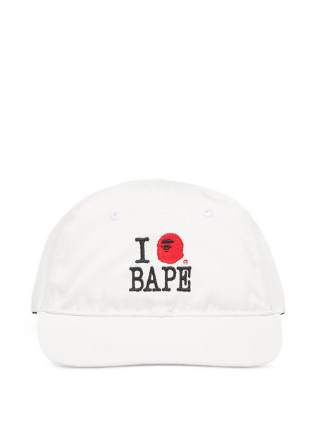  A Bathing Ape® Logo-embroidery Baseball Cap - White 