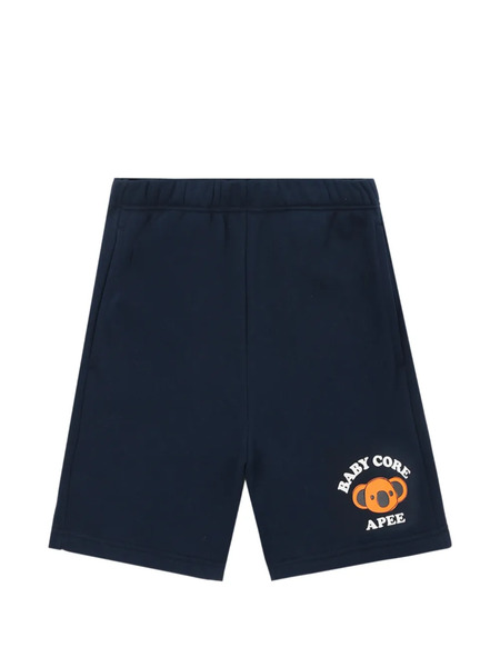  A Bathing Ape® Logo Graphic Shorts - Blue 