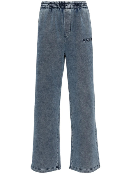  A Bathing Ape® Logo-patch Straight Trousers - Blue 