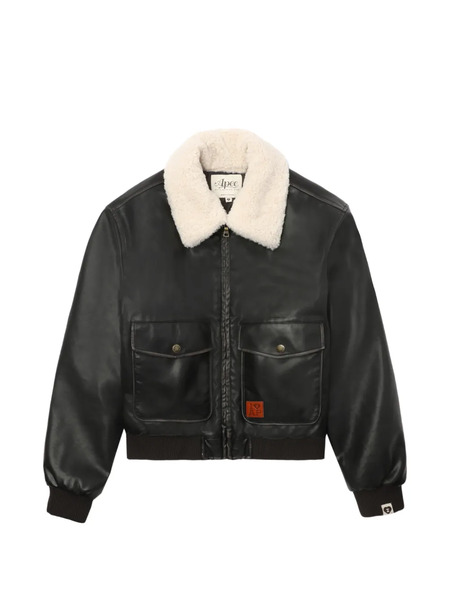  A Bathing Ape® Pocket Shearling-collar Jacket - Black 