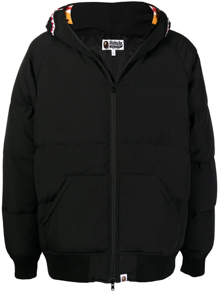  A Bathing Ape® Printed-hood Puffer Jacket - Black 