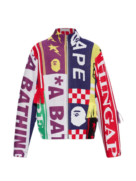 A Bathing Ape® Scarf-pattern Track Jacket - White 