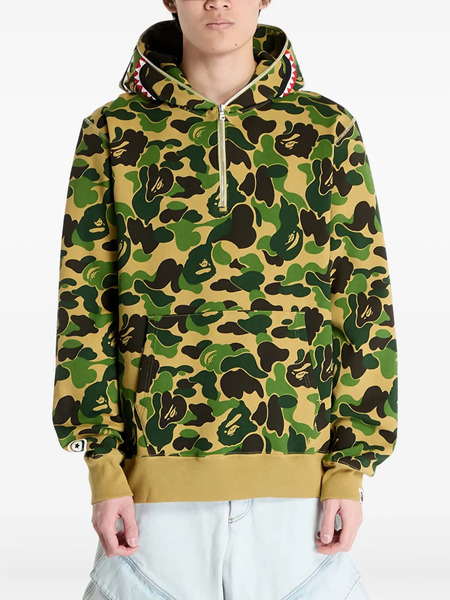  A Bathing Ape® Shark-pattern Half-zip Pullover - Yellow 