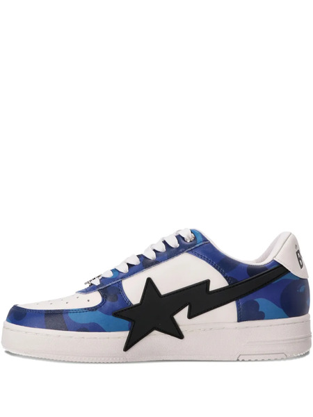  A Bathing Ape® Sta Logo-patch Low-top Sneakers - Blue 