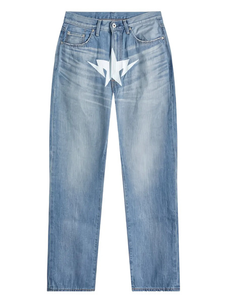  A Bathing Ape® Star-print Denim Jeans - Blue 