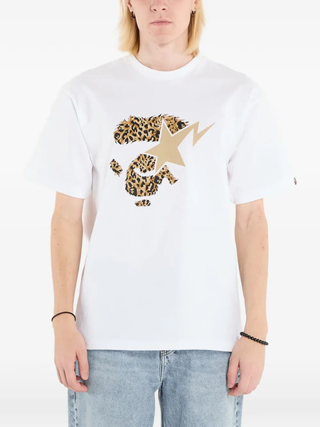  A Bathing Ape® Wild Leopard Ape Face Sta T-shirt - White 