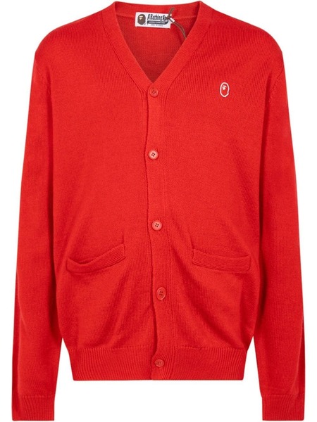  A Bathing Ape® X Kid Cudi Logo-patch Cardigan - Red 