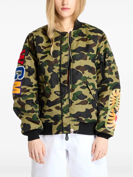  A Bathing Ape® Zip-up Bomber Jacket - Green 