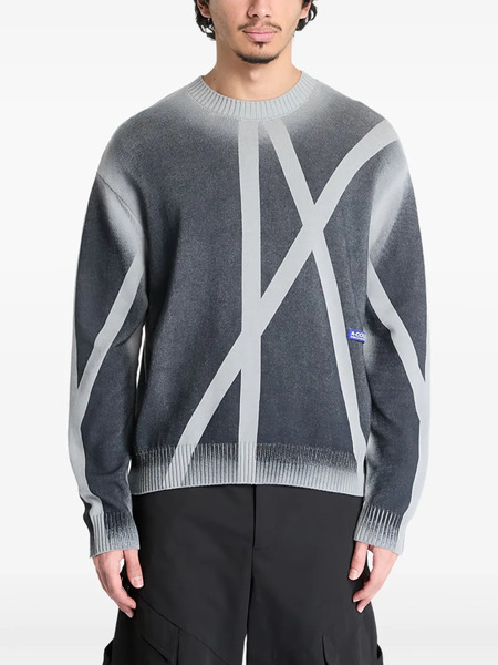  A-cold-wall* Antenna Graphic-pattern Sweater - Grey 