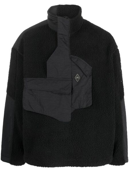  A-cold-wall* Bonded Axis Panelled Fleece Jacket - Black 