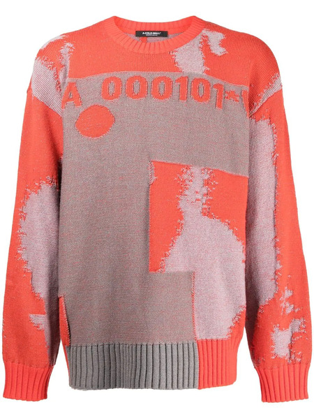  A-cold-wall* Erosion Oversize Jumper - Red 