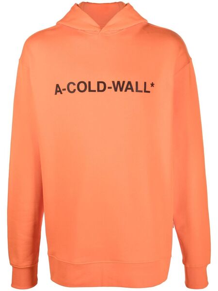  A-cold-wall* Essential Logo-print Hoodie - Orange 