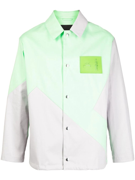  A-cold-wall* Geometric Panelled Shirt - Green 
