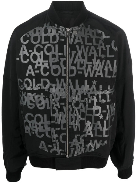  A-cold-wall* Logo-print Bomber Jacket - Black 