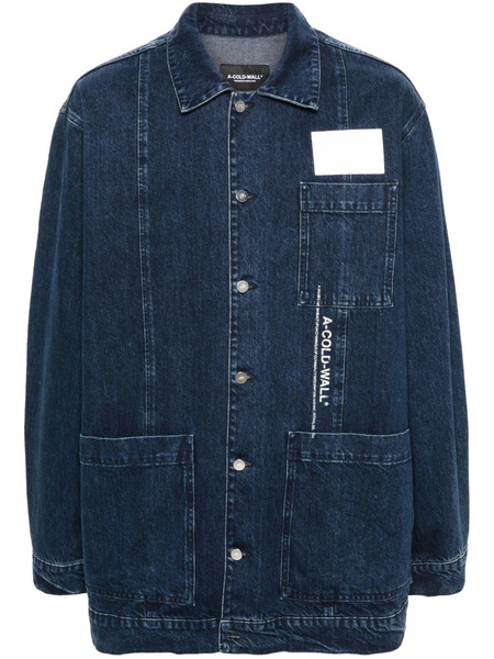  A-cold-wall* Logo-print Denim Jacket - Blue 