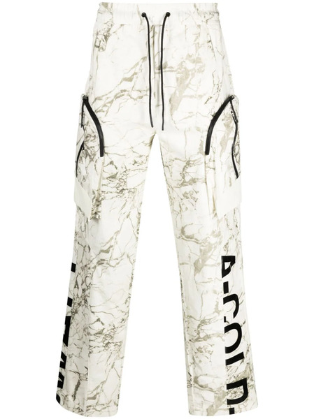  A-cold-wall* Overset Tech Marbled Trousers - White 