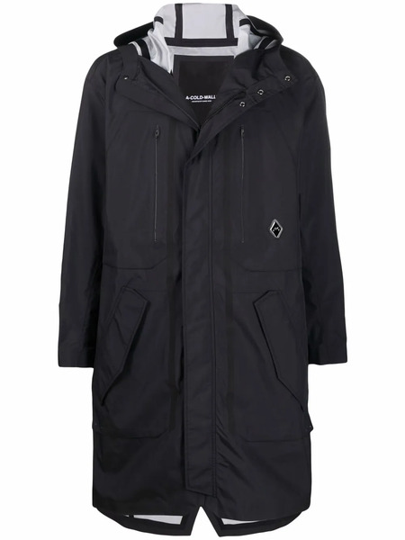  A-cold-wall* System Logo-print Parka Coat - Black 