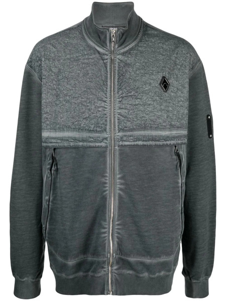  A-cold-wall* Zip-up Washed-cotton Sweatshirt - Grey 