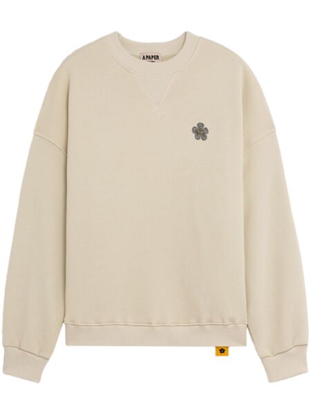 A Paper Kid Logo-print Sweatshirt - Neutrals 