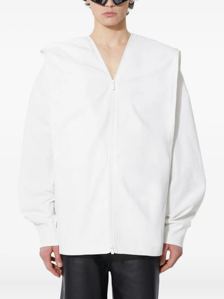  A.a. Spectrum Zip-front Wide-collar Jacket - White 