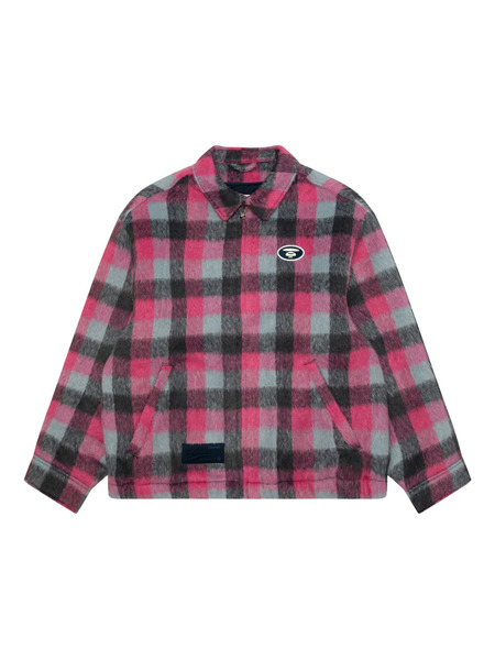  Aape By *a Bathing Ape® Checked Zip-up Jacket - Pink 