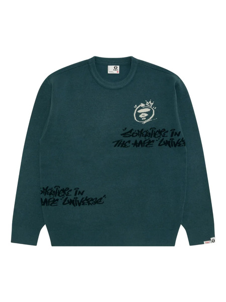  Aape By *a Bathing Ape® Crew-neck Sweater - Green 