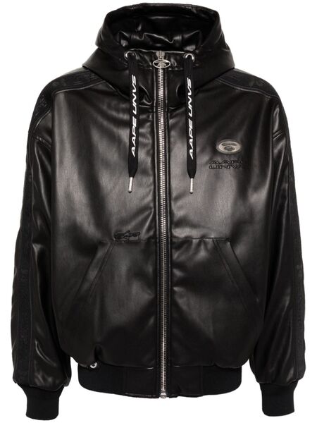  Aape By *a Bathing Ape® Faux-leather Jacket - Black 