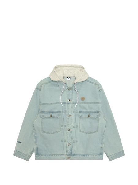  Aape By *a Bathing Ape® Hooded Denim Jacket - Blue 
