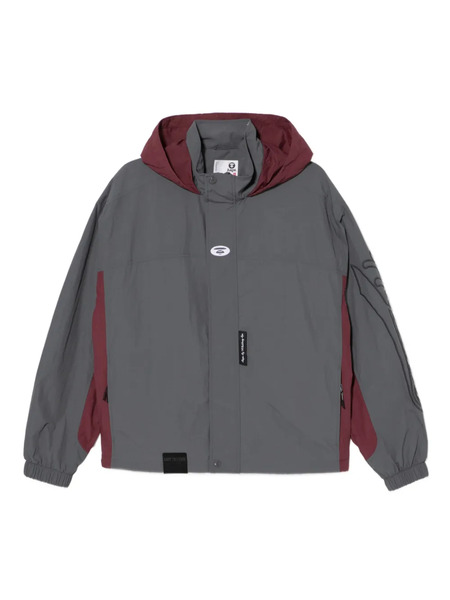  Aape By *a Bathing Ape® Logo-embroidered Jacket - Grey 