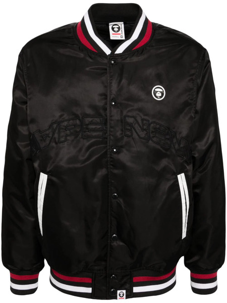  Aape By *a Bathing Ape® Logo-patch Bomber Jacket - Black 