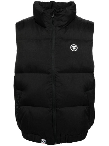  Aape By *a Bathing Ape® Logo-patch Down Vest - Black 