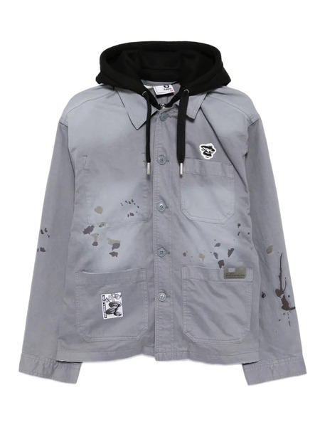  Aape By *a Bathing Ape® Logo-patch Jacket - Grey 