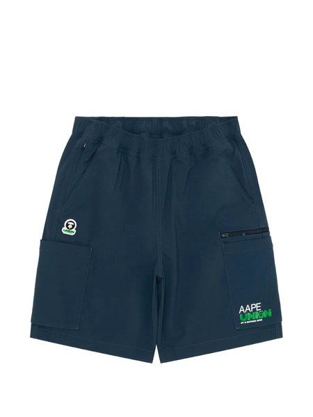  Aape By *a Bathing Ape® Logo Patch Shorts - Blue 