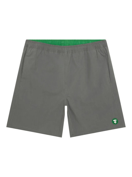  Aape By *a Bathing Ape® Logo-patch Shorts - Grey 