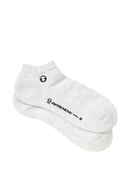  Aape By *a Bathing Ape® Logo-patch Socks - Grey 