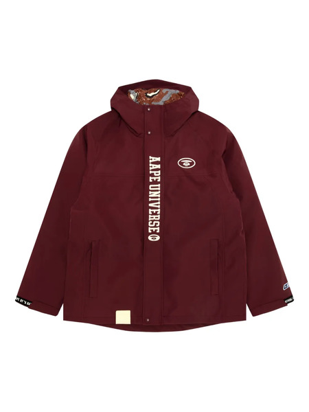  Aape By *a Bathing Ape® Logo-plaque Reversible Hooded Jacket - Red 