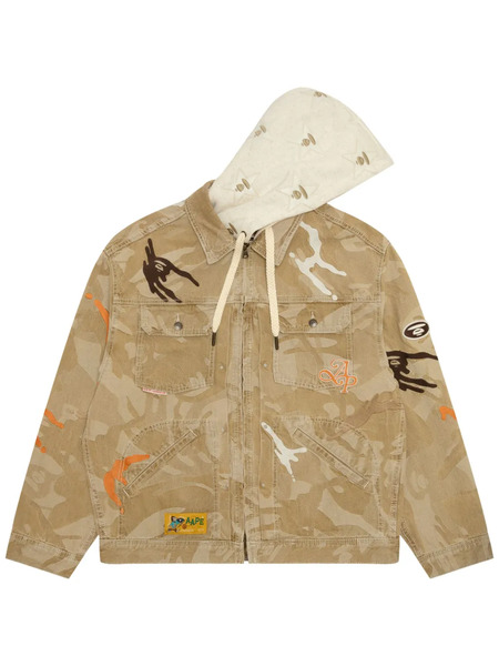  Aape By *a Bathing Ape® Logo-print Jacket - Brown 