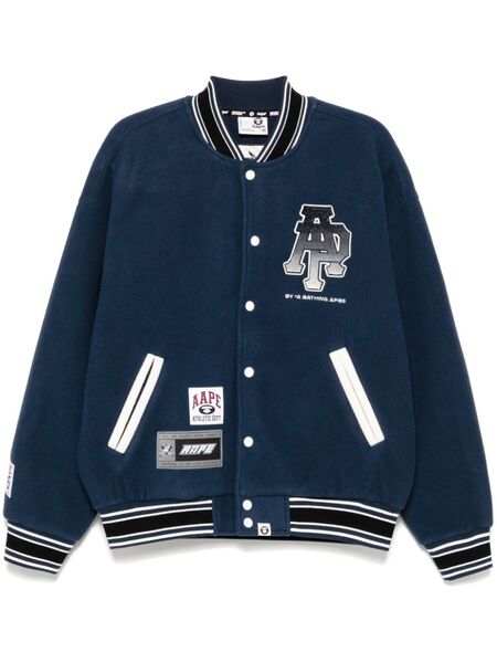  Aape By *a Bathing Ape® Logo Varsity Jacket - Blue 